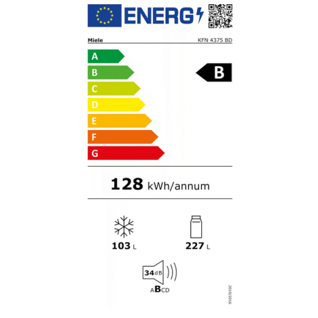MIELE KFN 4375 BD Ελεύθερος Ψυγειοκαταψύκτης 185cm Ασημί